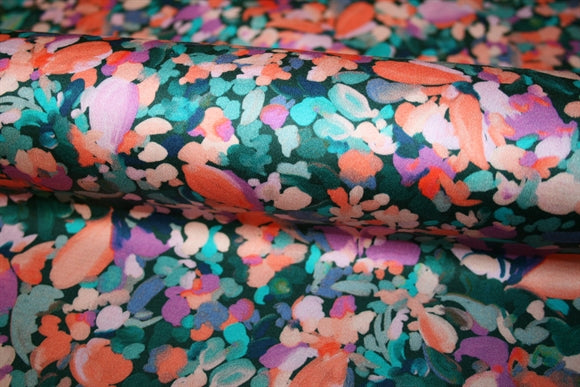 'Vibrant Petrol' Bomuld