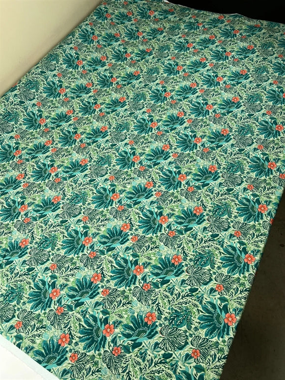 'Fleurs Vertes' Viscose