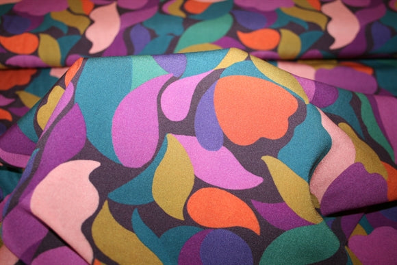 'Leaves' Viscose Poplin