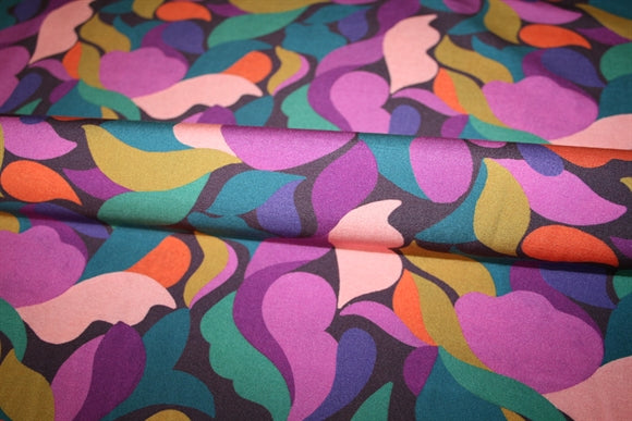 'Leaves' Viscose Poplin