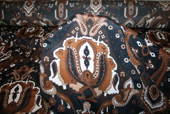 'Paisley Marrone' Viscose