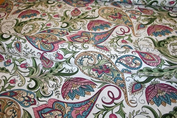 'Paisley White' Viskose