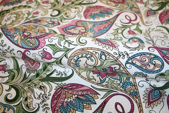'Paisley White' Viskose