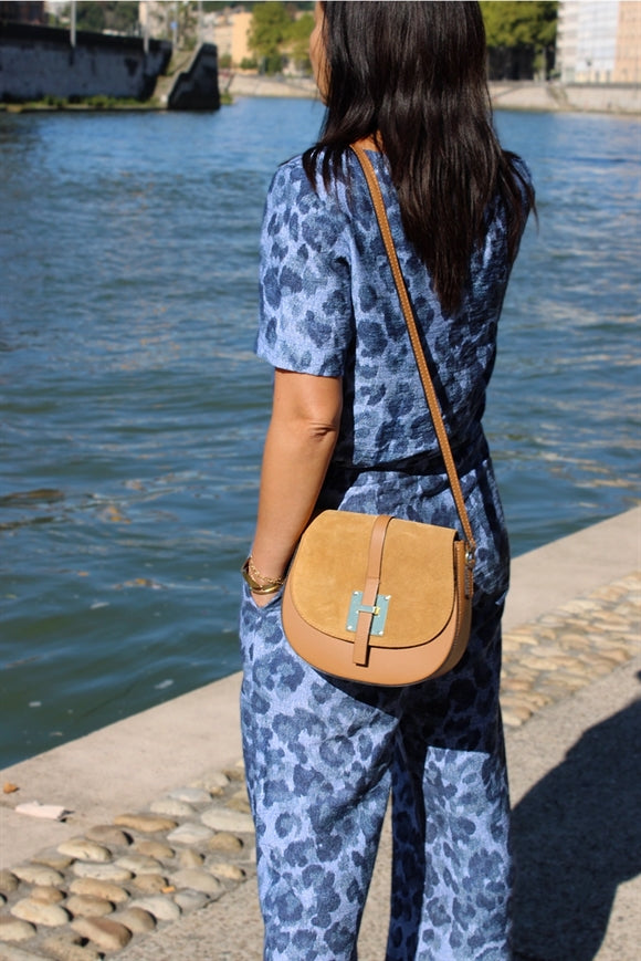 'Leopard Blu' Viskose