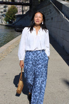 'Leopard Blu' Viskose