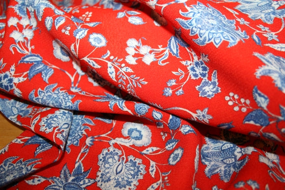 'Fiori Rosso' Viskose