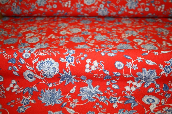 'Fiori Rosso' Viskose