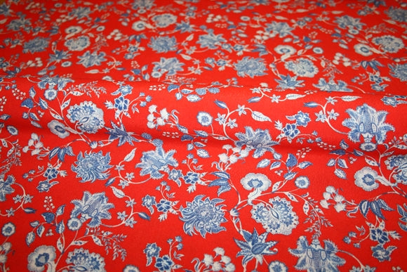 'Fiori Rosso' Viskose
