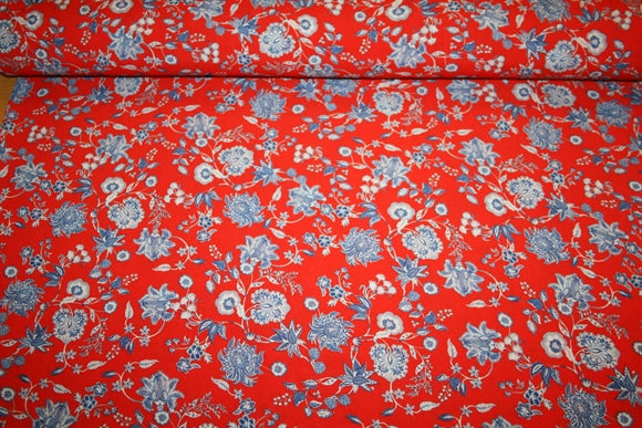 'Fiori Rosso' Viskose