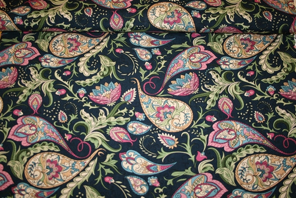 'Paisley Night' Viskose