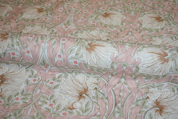 William Morris 'Small Pimpernel Blush' Bomuld