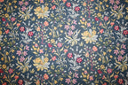 William Morris 'Flowers by May Navy' Bomuld