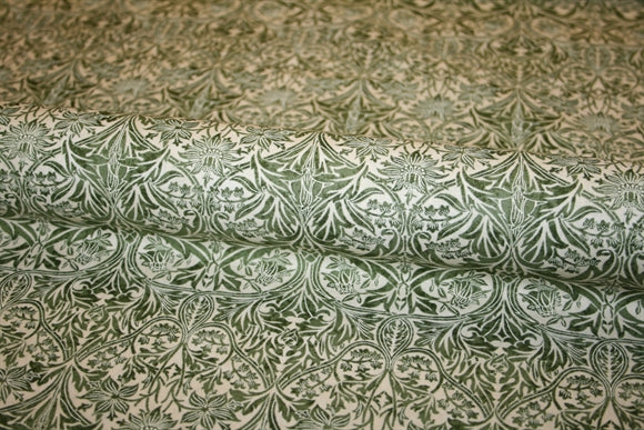William Morris 'Medium Bluebell Green' Bomuld