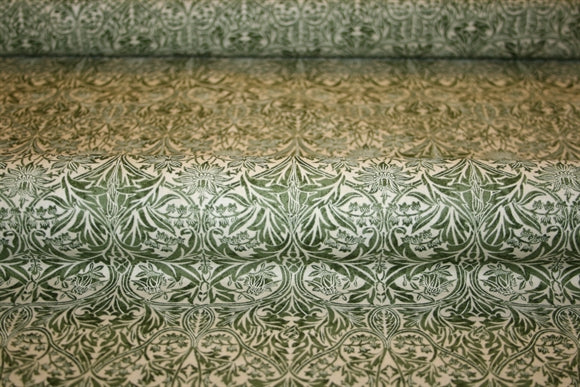 William Morris 'Medium Bluebell Green' Bomuld