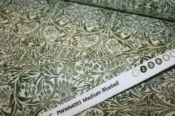 William Morris 'Medium Bluebell Green' Bomuld