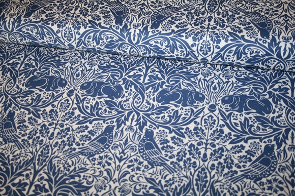 William Morris 'Brer Rabbit Blue' Bomuld