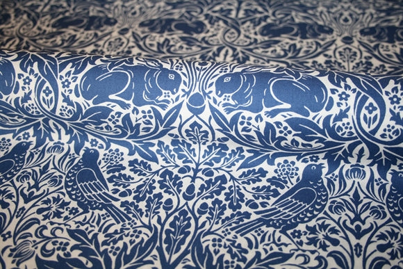 William Morris 'Brer Rabbit Blue' Bomuld