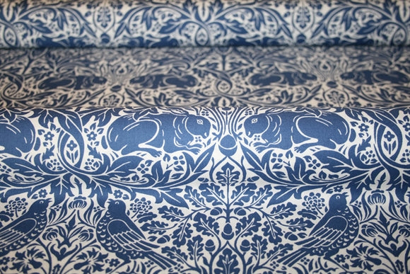 William Morris 'Brer Rabbit Blue' Bomuld