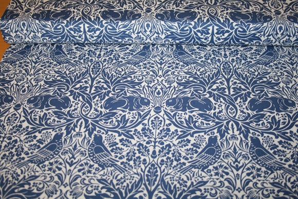 William Morris 'Brer Rabbit Blue' Bomuld