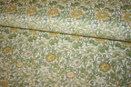 William Morris 'Mini Pink & Rose Sunflower' bomuldsstof – nærbillede