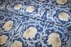 William Morris 'Small Pimpernel Blue' Bomuld