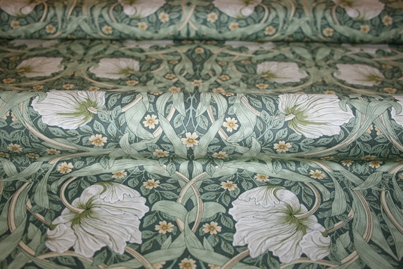 William Morris 'Small Pimpernel Olivie' Bomuld