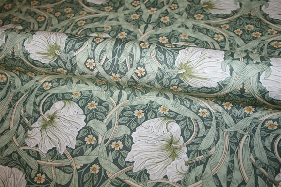 William Morris 'Small Pimpernel Olivie' Bomuld