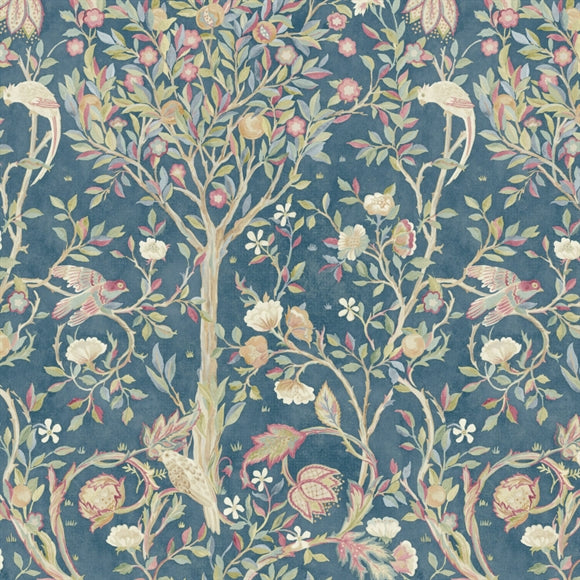 William Morris 'Melsetter Teal' Bomuld