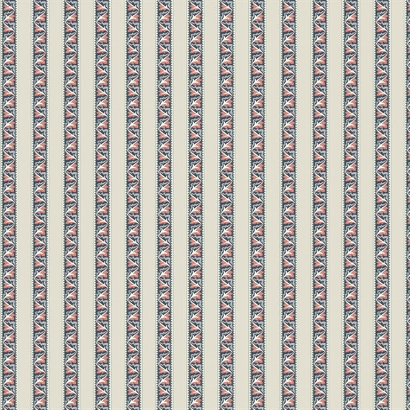 William Morris 'Red Car Stripe' Bomuld