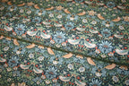 William Morris 'Mini Strawberry Thief Marine' Bomuld