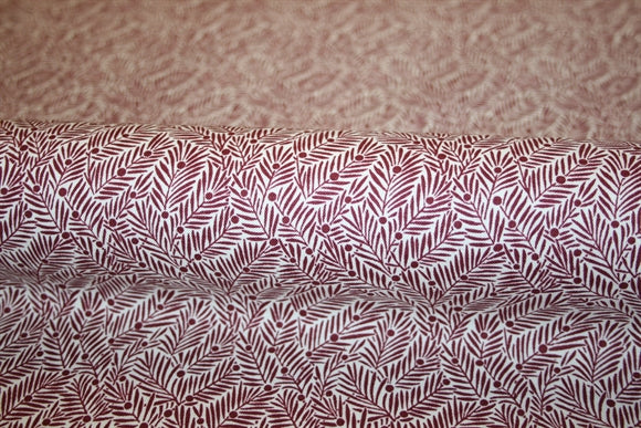 William Morris 'Yew & Aril Berry' Bomuld