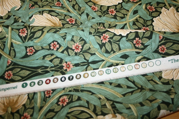William Morris 'Small Pimpernel Green' Bomuld