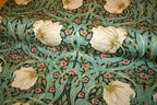 William Morris 'Small Pimpernel Green' Bomuld