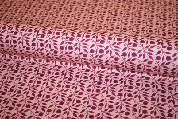 William Morris 'Rosehip Plum' Bomuld