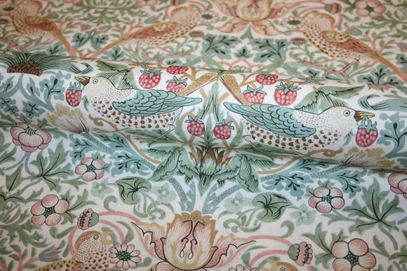 William Morris 'Strawberry Thief Olive' Bomuld
