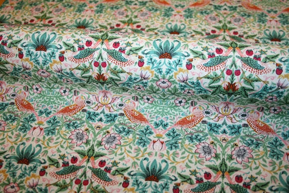 William Morris 'Strawberry Thief Mineral' Bomuld
