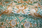 William Morris 'Strawberry Thief Mint' Bomuld