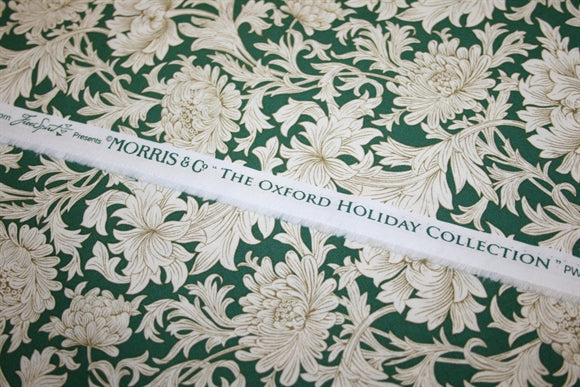 William Morris 'Chrysanthemum Toile Forest' Bomuld