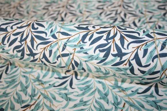 William Morris 'Willow Boughs Mint' Bomuld