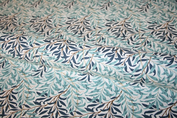 William Morris 'Willow Boughs Mint' Bomuld