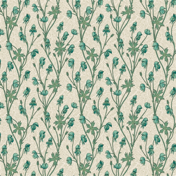 William Morris 'SM Monkshood Mineral' Bomuld