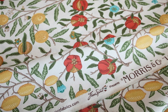 William Morris 'Fruit White' Bomuld
