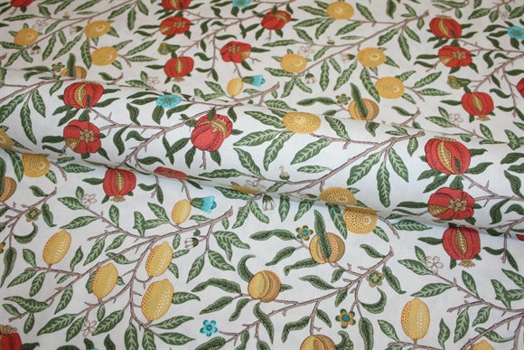 William Morris 'Fruit White' Bomuld