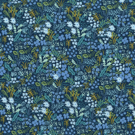 'English Garden Meadow Blue' Bomuld