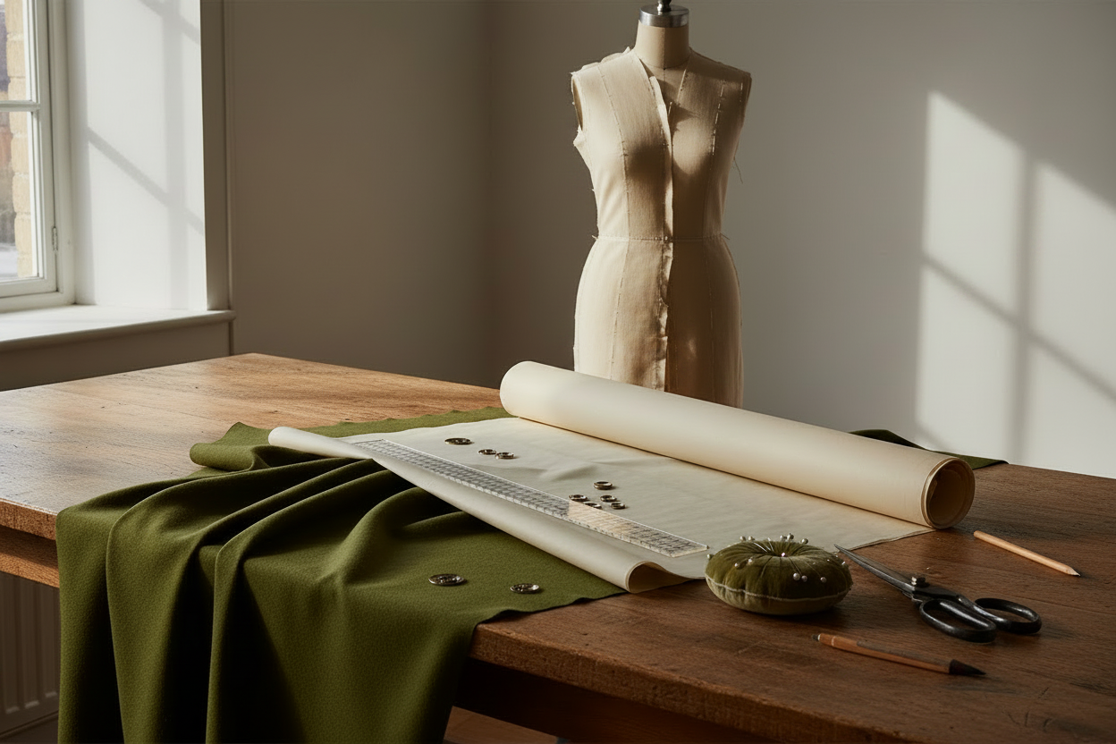 Atelier med gine og realistisk mønsterarbejde