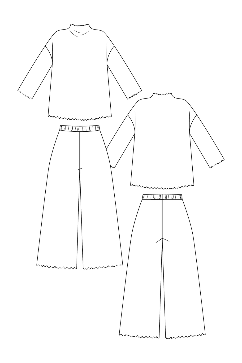 'Olo' bluse & bukser symønster