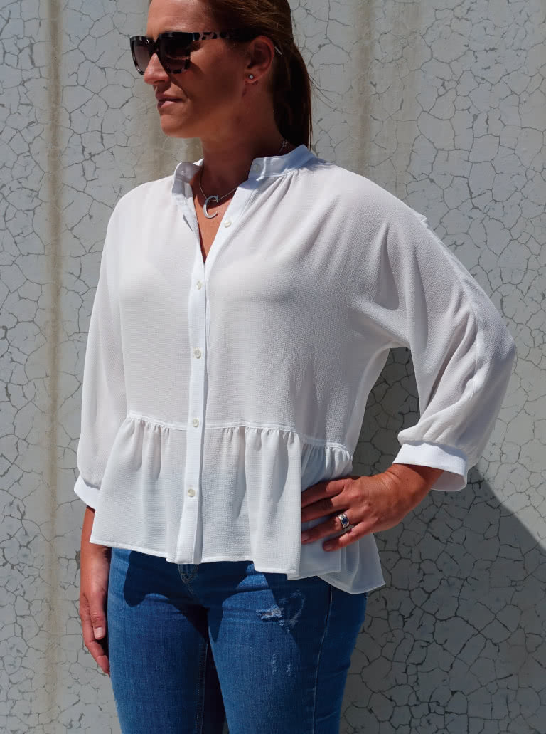 'Blossom' bluse symønster (str. 32-44)