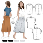 Bonnie - top og bluse symønster | Style Arc