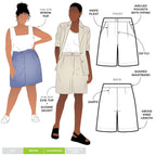 Braxton - symønster til shorts (str. 46-58) | Style Arc