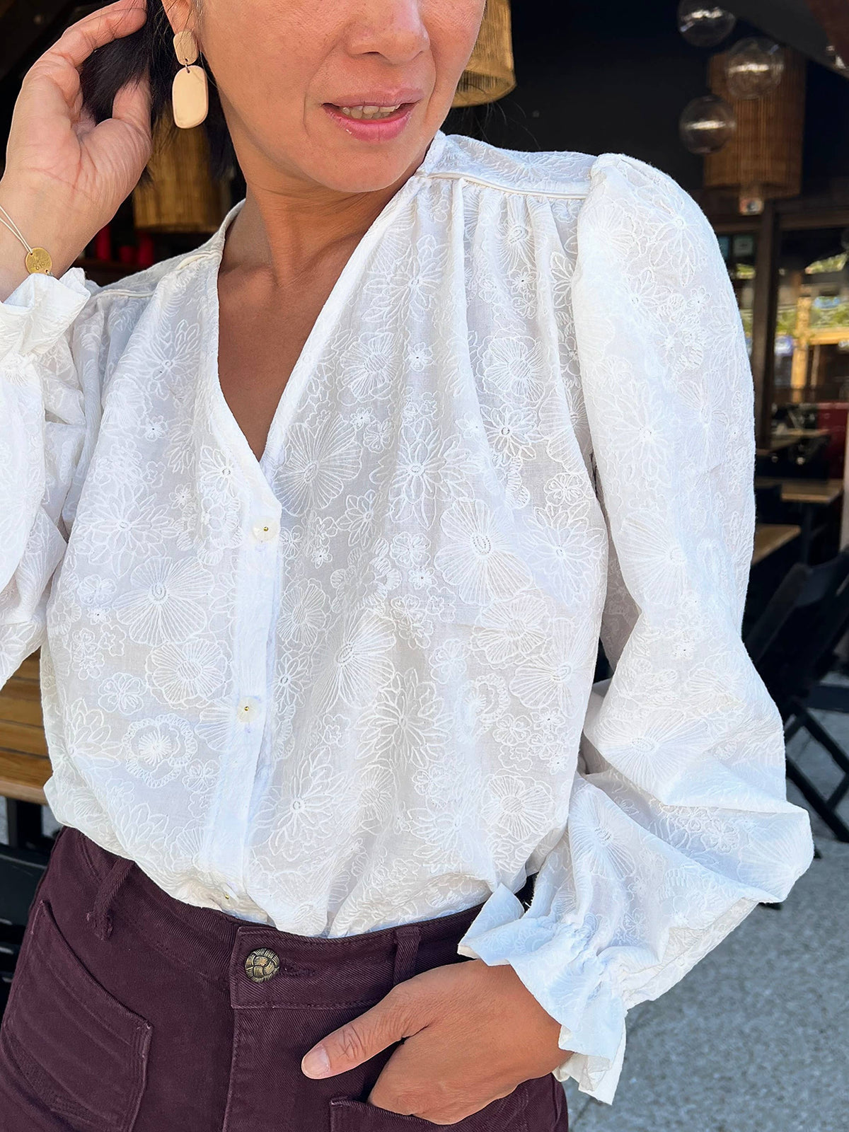 Stella - broderie anglaise i 100% bomuld